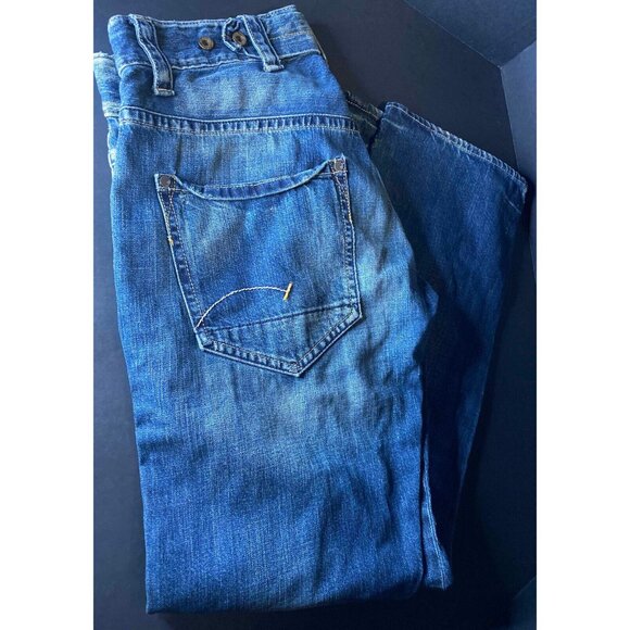 G. Star 3301 Straight Denim Button Fly Jeans Mens 33 x 32 Casual Outdoors - Picture 3 of 11